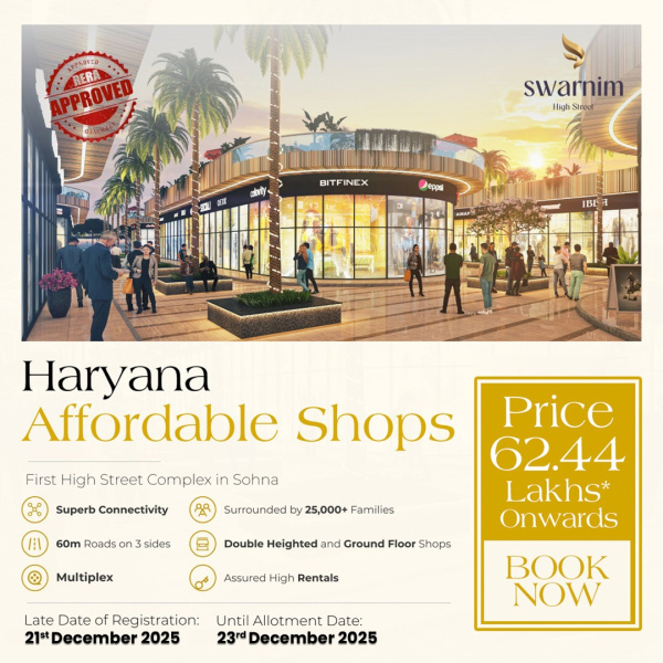  382 Sq.ft. Commercial Shop for Sale in Sohna, Gurgaon