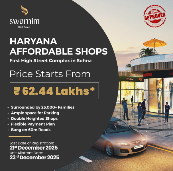  382 Sq.ft. Commercial Shop for Sale in Sohna, Gurgaon