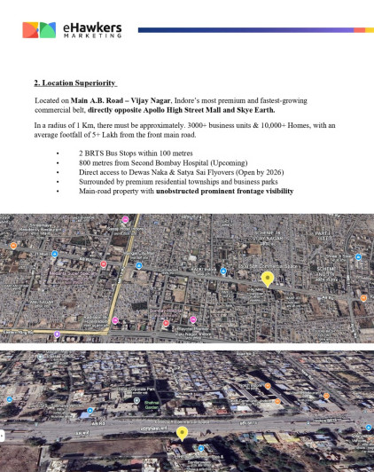  6500 Sq.ft. Showroom for Rent in Vijay Nagar, Indore