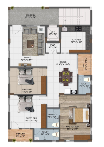 3 BHK 1750 Sq.ft. Apartment for Sale in Madhurawada, Visakhapatnam