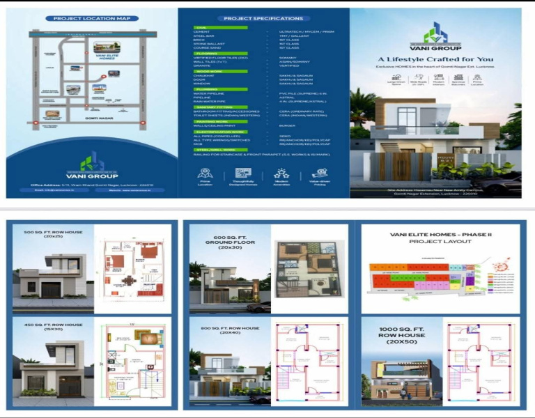 2 BHK 1000 Sq.ft. House for Sale in Gomti Nagar Extension, Lucknow