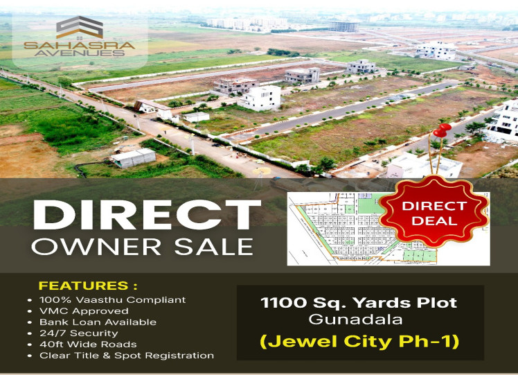  1100 Sq. Yards Residential Plot for Sale in Gunadala, Vijayawada