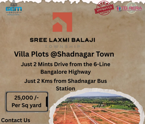  165 Sq. Yards Residential Plot for Sale in Shadnagar, Hyderabad