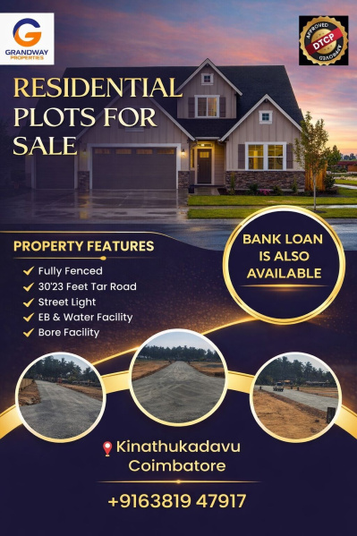  1500 Sq.ft. Residential Plot for Sale in Kinathukadavu, Coimbatore