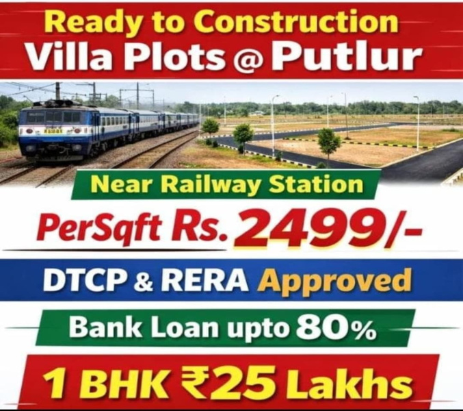  1200 Sq.ft. Residential Plot for Sale in Putlur, Thiruvallur