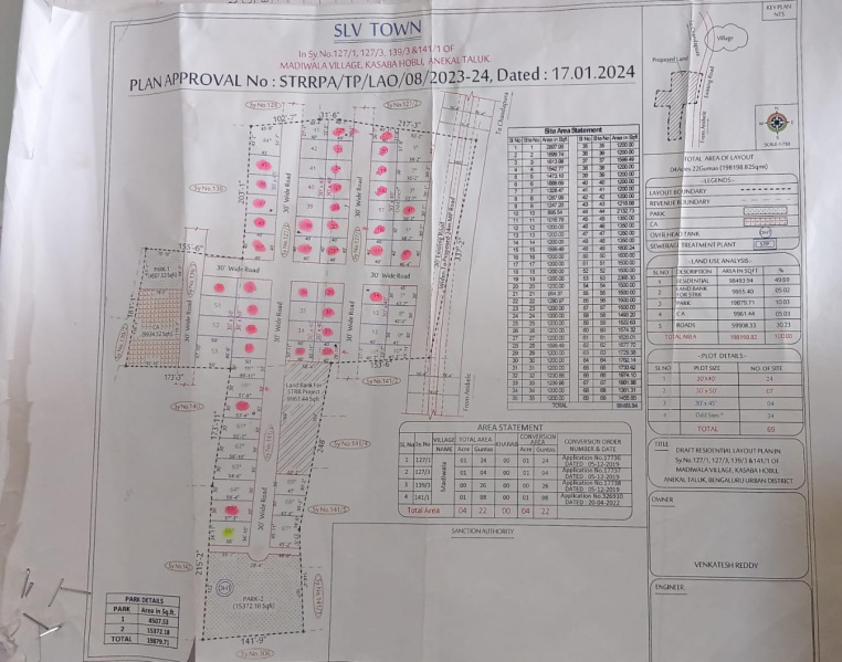  1200 Sq.ft. Residential Plot for Sale in Anekal, Bangalore