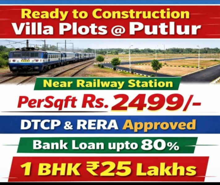  1200 Sq.ft. Residential Plot for Sale in Putlur, Thiruvallur