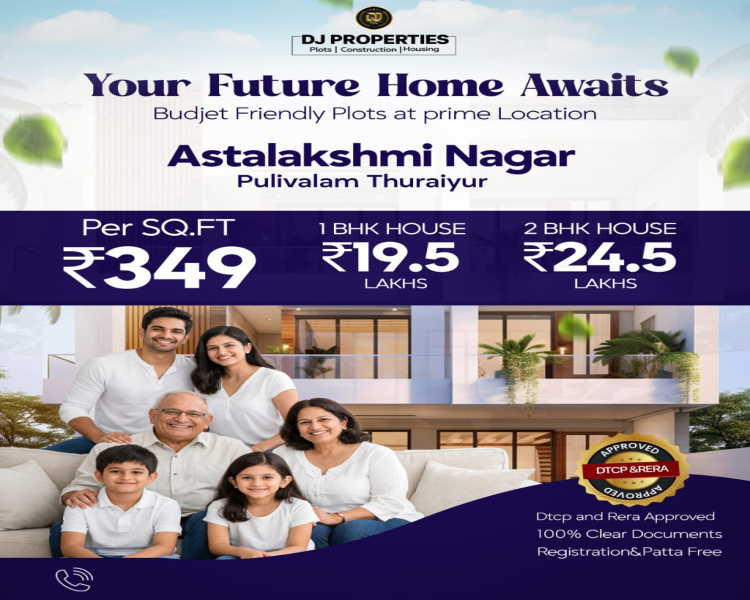  750 Sq.ft. Residential Plot for Sale in Thuraiyur, Tiruchirappalli