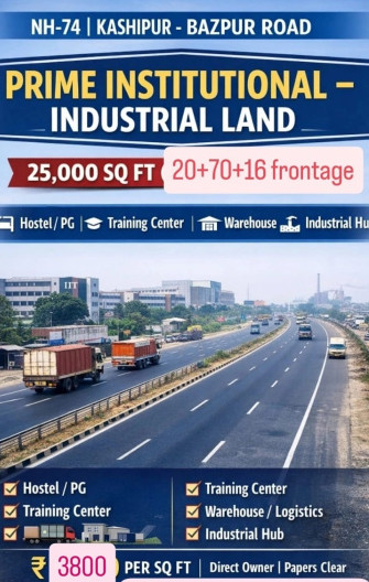  25000 Sq.ft. Commercial Land for Sale in Bhagwantpur, Kashipur