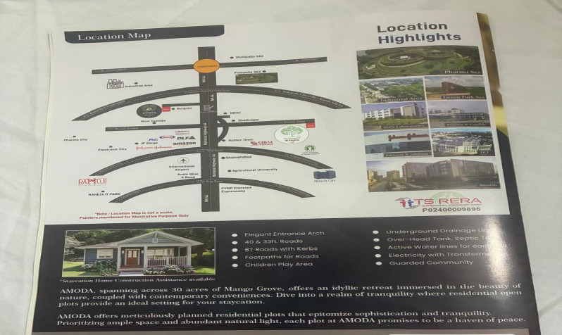  167 Sq. Yards Residential Plot for Sale in JP Darga, Kothur, Hyderabad