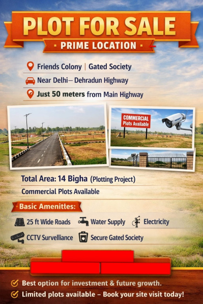  150 Sq. Yards Residential Plot for Sale in Biharigarh, Saharanpur