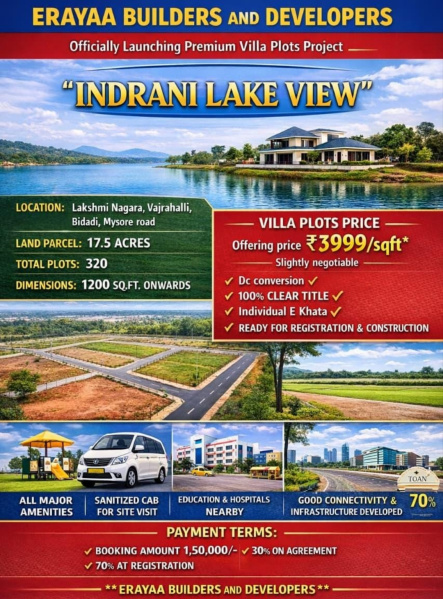  1200 Sq.ft. Residential Plot for Sale in Bilikere, Mysore