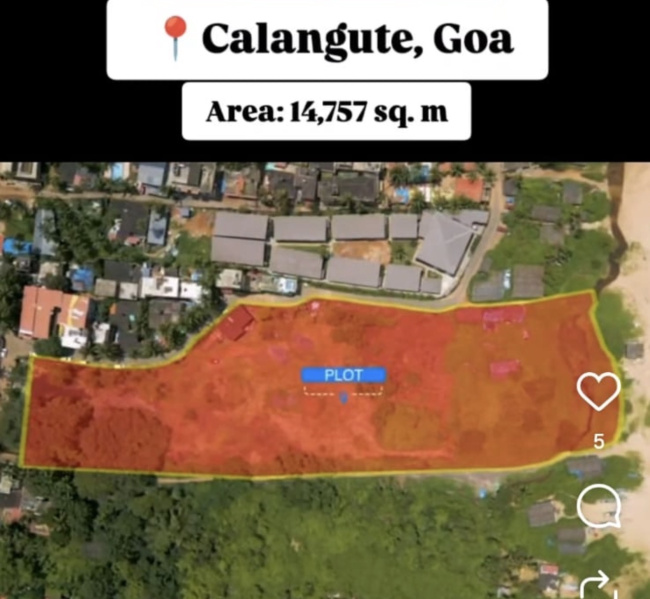  14700 Sq. Meter Commercial Land for Sale in Calangute, Goa