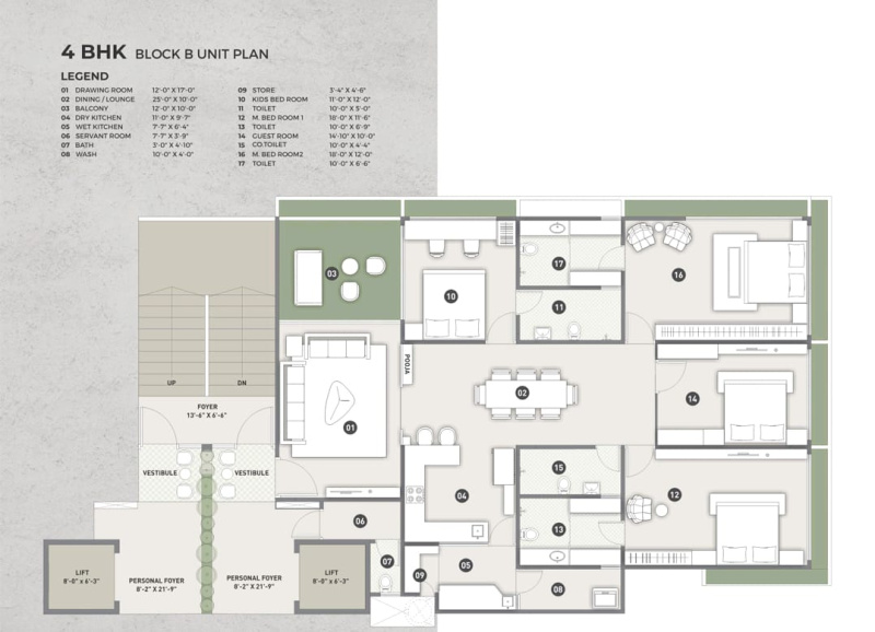 4 BHK 3700 Sq.ft. Apartment for Sale in Ambli, Ahmedabad