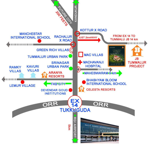  202 Sq. Yards Residential Plot for Sale in Sri Sailam Highway, Hyderabad