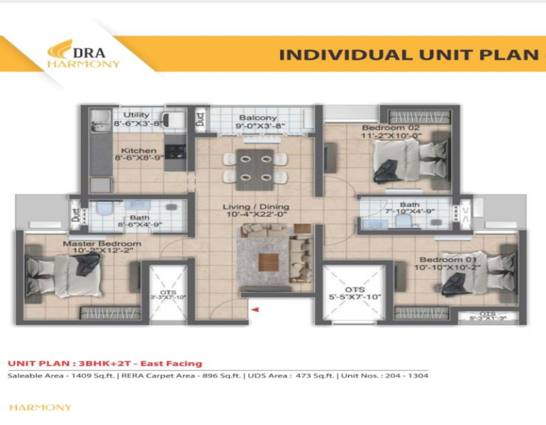 3 BHK 1409 Sq.ft. Apartment for Sale in Navalur, Chennai