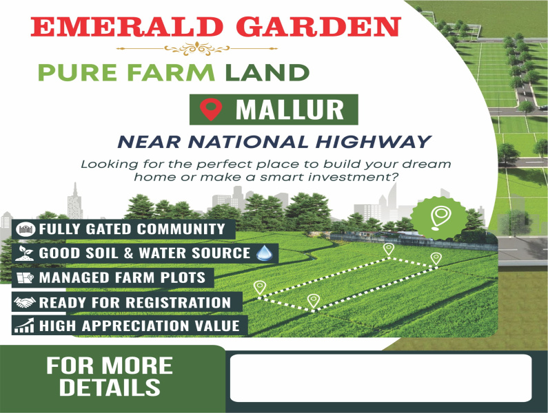  50000 Sq.ft. Agricultural/Farm Land for Sale in Mallur, Salem