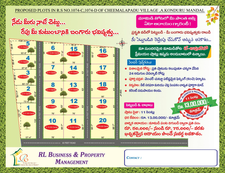 1 BHK 11 Cent Farm House for Sale in Velpuru, Vijayawada