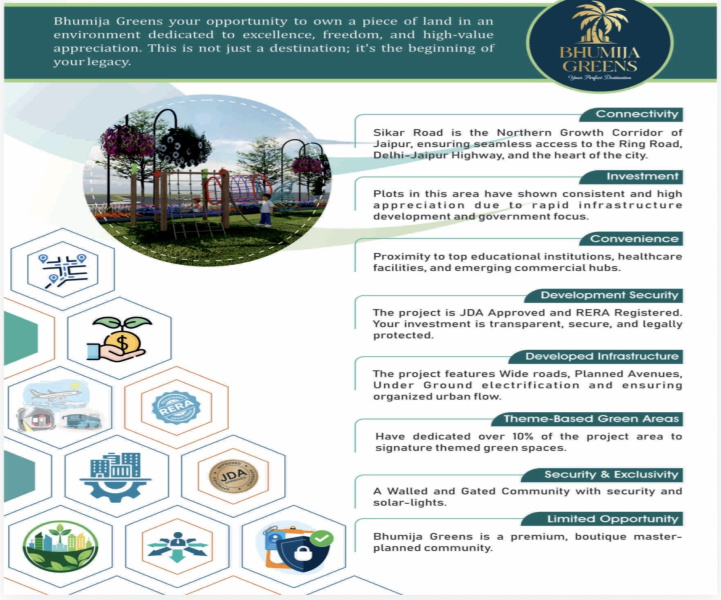  111 Sq. Yards Residential Plot for Sale in Sikar Road, Jaipur