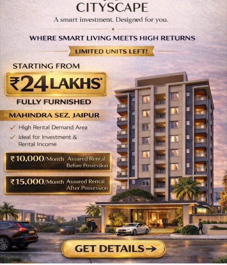 1 BHK 540 Sq.ft. Apartment for Sale in Mahindra SEZ, Jaipur