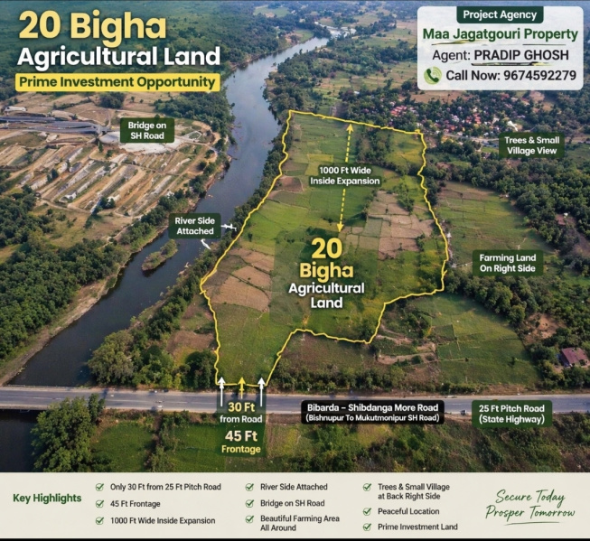  20 Bigha Guest House for Sale in Taldangra, Bankura