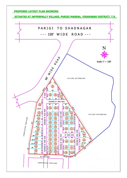  121 Sq. Yards Residential Plot for Sale in Pargi, Vikarabad