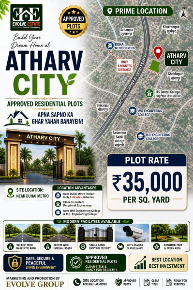  100 Sq. Yards Residential Plot for Sale in Duhai, Ghaziabad