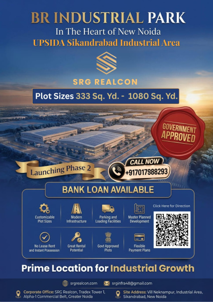  3600 Sq.ft. Industrial Land for Sale in Sikandrabad, Bulandshahr
