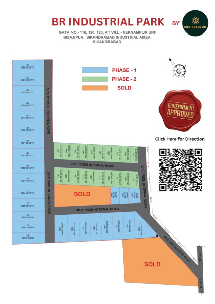  3600 Sq.ft. Industrial Land for Sale in Sikandrabad, Bulandshahr