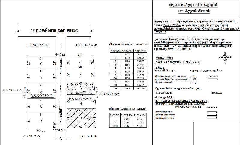  Residential Plot 1740 Sq.ft. for Sale in Duraisamy Nagar, Madurai
