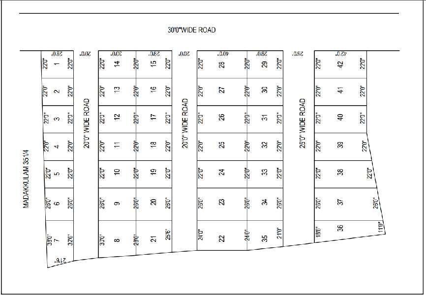  Residential Plot 1200 Sq.ft. for Sale in Nehru Nagar, Madurai