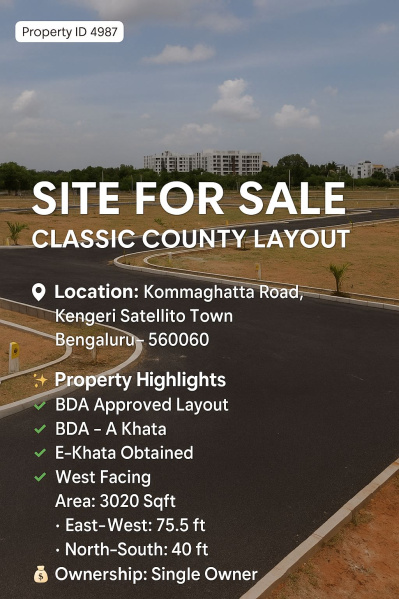  3020 Sq.ft. Agricultural/Farm Land for Sale in Kengeri, Bangalore