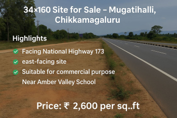  Commercial Land for Sale in Mugathihalli, Chikmagalur