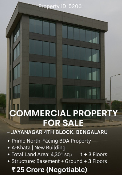  17790 Sq.ft. Office Space for Sale in Jayanagar 4th Block, Bangalore
