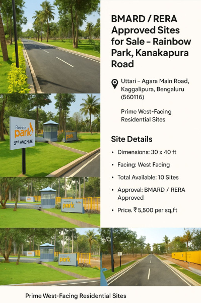  1200 Sq.ft. Residential Plot for Sale in Kaggalipura, Bangalore
