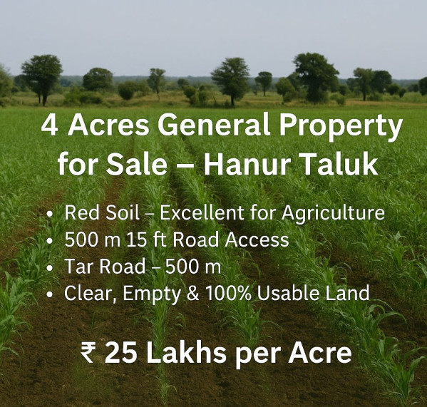  4 Acre Agricultural/Farm Land for Sale in Hanur, Chamrajnagar