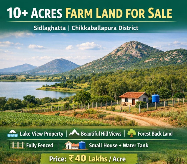  10 Acre Agricultural/Farm Land for Sale in Sidlaghatta, ChikBallapur