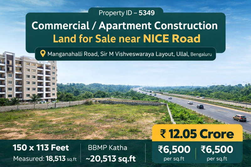  18513 Sq.ft. Commercial Land for Sale in Jayanagar 1st Block, Bangalore