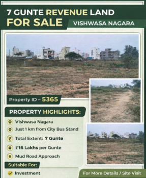 Commercial Land for Sale in Vijayapura, Chikmagalur