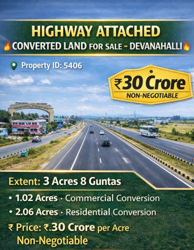  4 Acre Commercial Land for Sale in Devanahalli, Bangalore