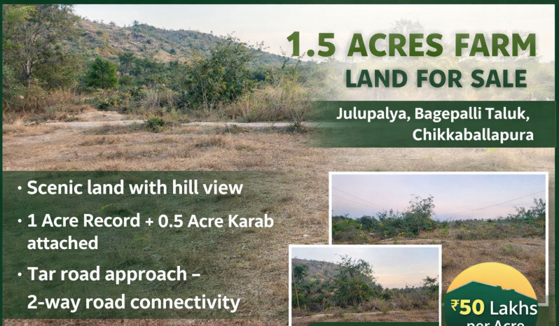  2 Acre Agricultural/Farm Land for Sale in Bagepalli, ChikBallapur