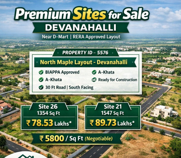  1354 Sq.ft. Agricultural/Farm Land for Sale in Devanahalli, Bangalore