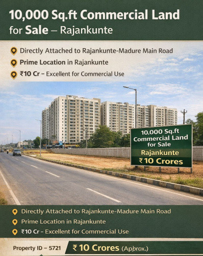  10000 Sq.ft. Commercial Land for Sale in Rajanukunte, Bangalore