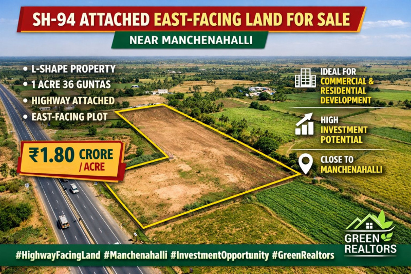  1 Acre Commercial Land for Sale in Manchenahalli, ChikBallapur
