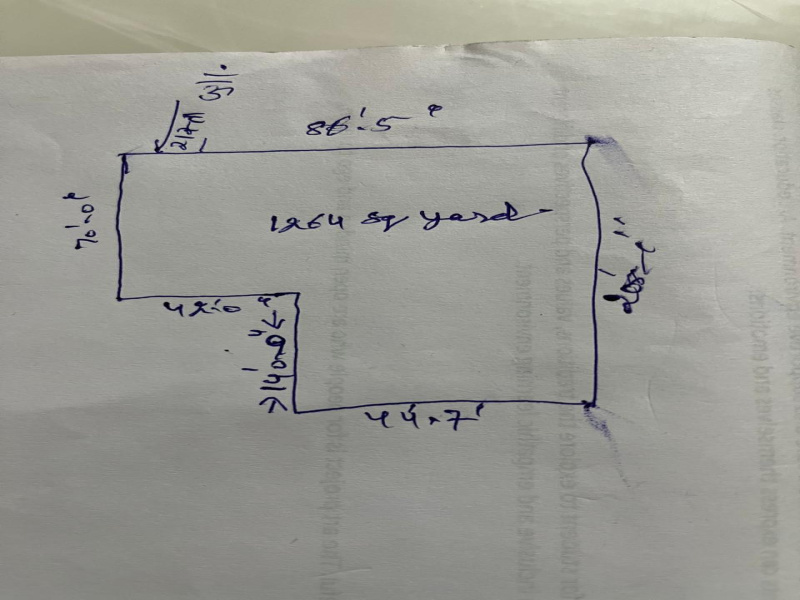  Commercial Land 1250 Sq. Yards for Sale in Professor Colony, Yamunanagar