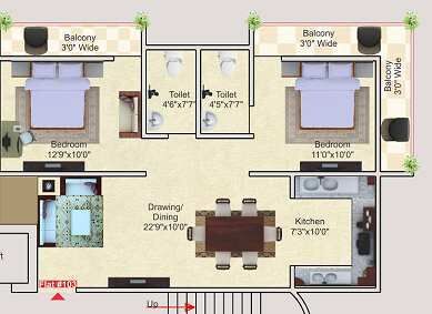 2 BHK Apartment 1076 Sq.ft. for Sale in Swarjpuri Kendui, Gaya