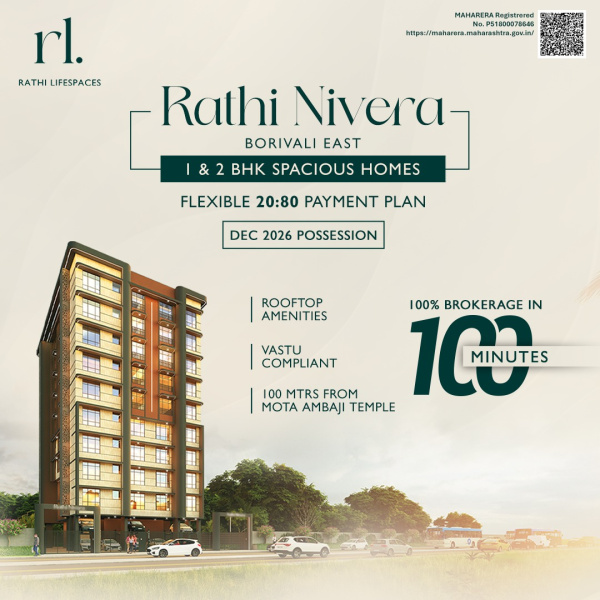 1 BHK 400 Sq.ft. Apartment for Sale in Borivali East, Mumbai