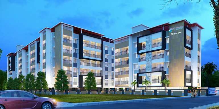 2 BHK Apartment 1015 Sq.ft. for Sale in Derebail, Mangalore