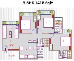 3 BHK Flat for Sale in Bopal, Ahmedabad