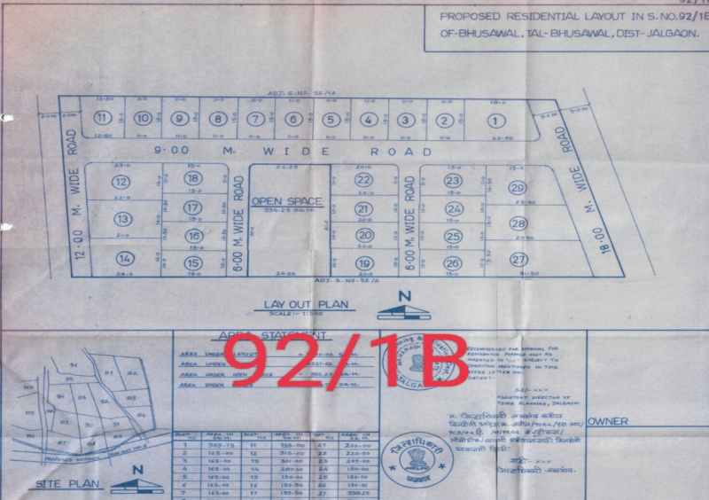  Residential Plot 1125 Sq.ft. for Sale in Bhusawal, Jalgaon